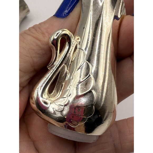 Vintage Silver plated Swan Salt and Pepper Shakers Set Art Deco Collectible EUC - Picture 5 of 8